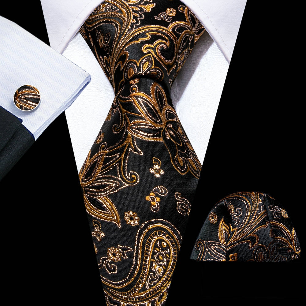 Floral Silk Tie Hanky Set