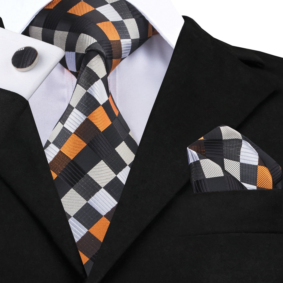 Fashion Plaid Silk Tie Set