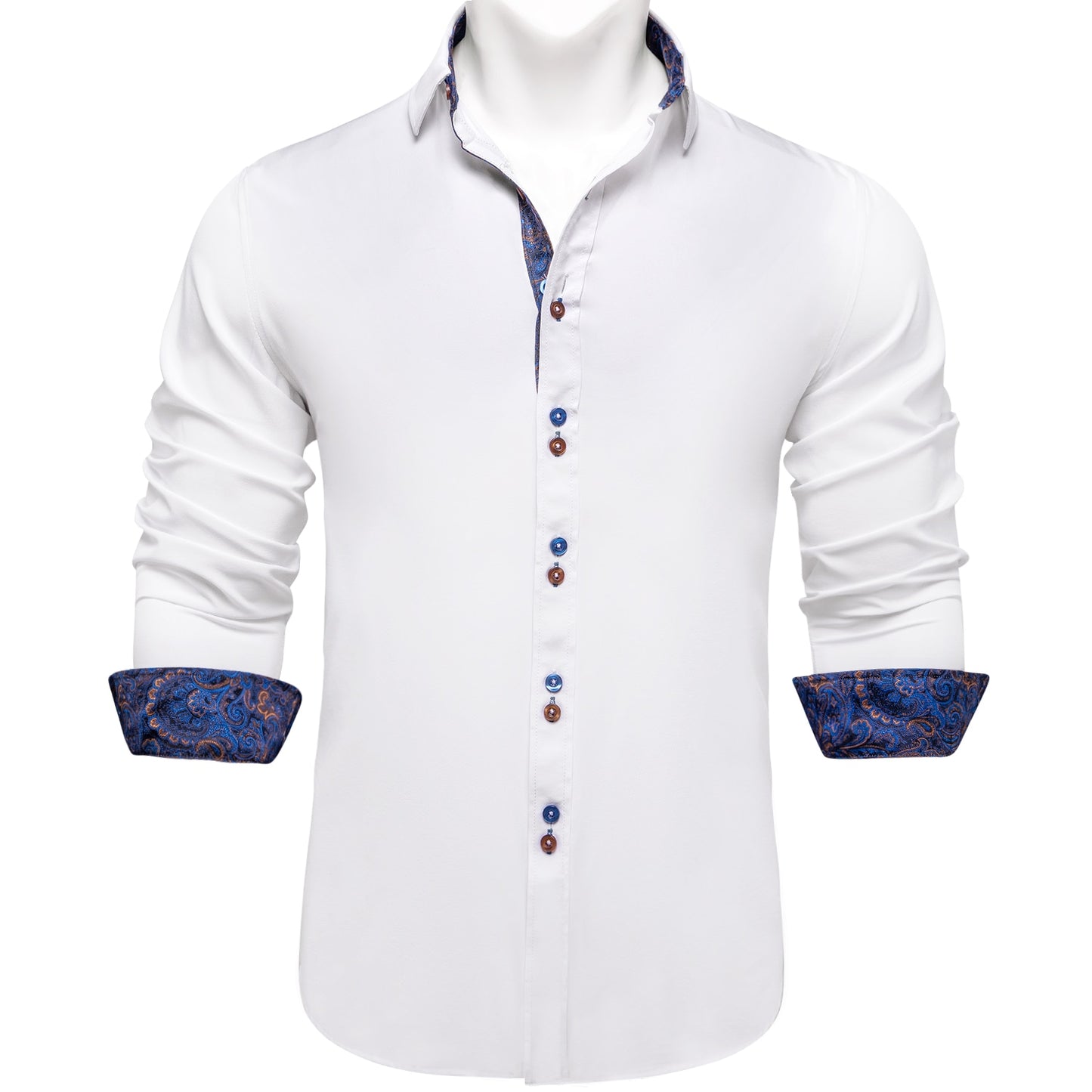 Long Sleeve Paisley Dress Shirt