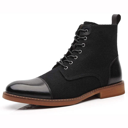 Men's Patchwork Ankle Boots