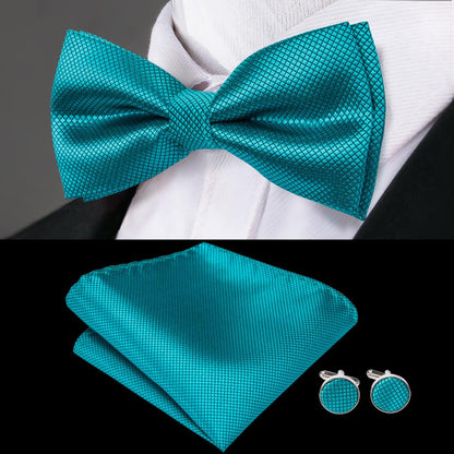 Solid Silk Pre-tied Bow Tie