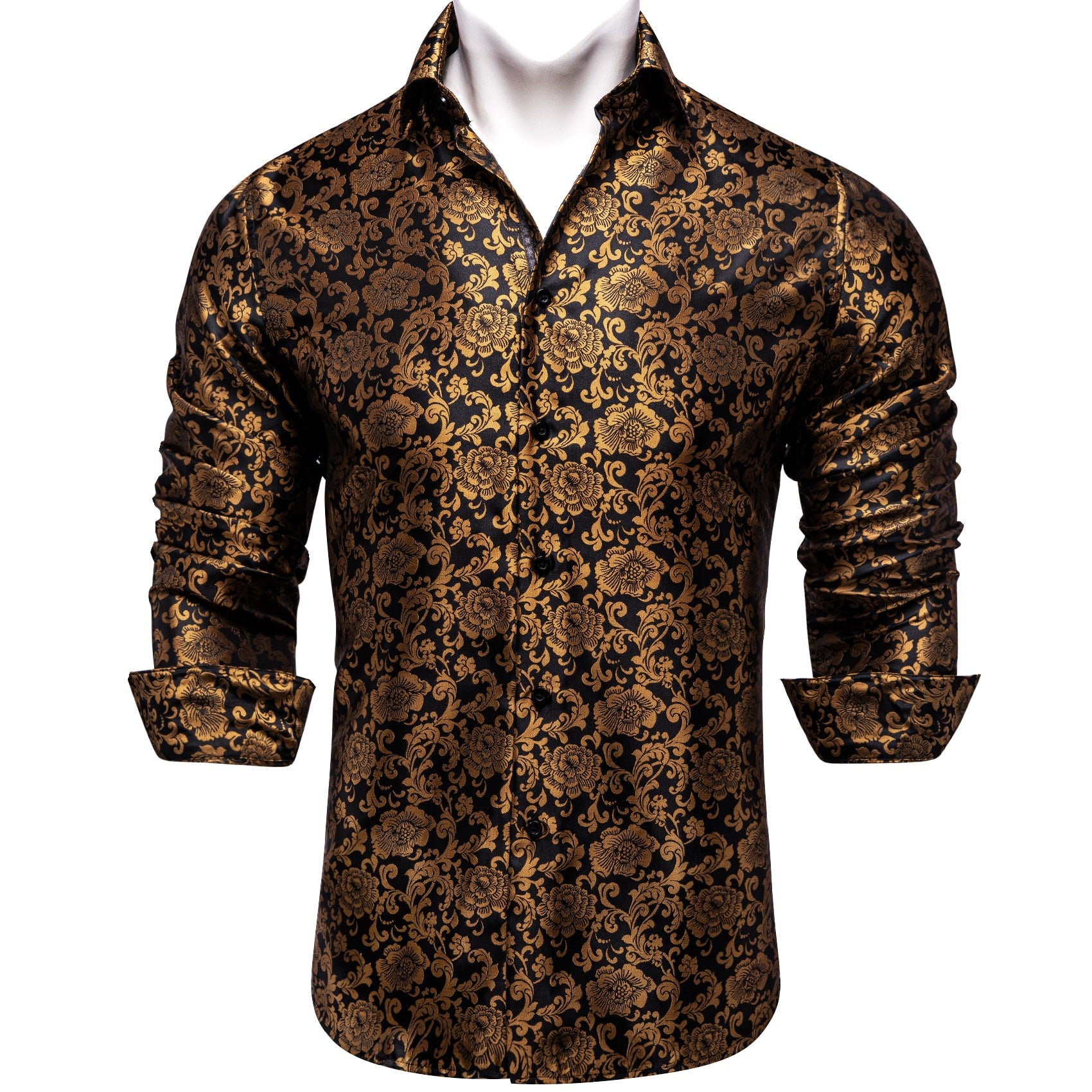 Mens Long Sleeve Paisley Dress Shirts