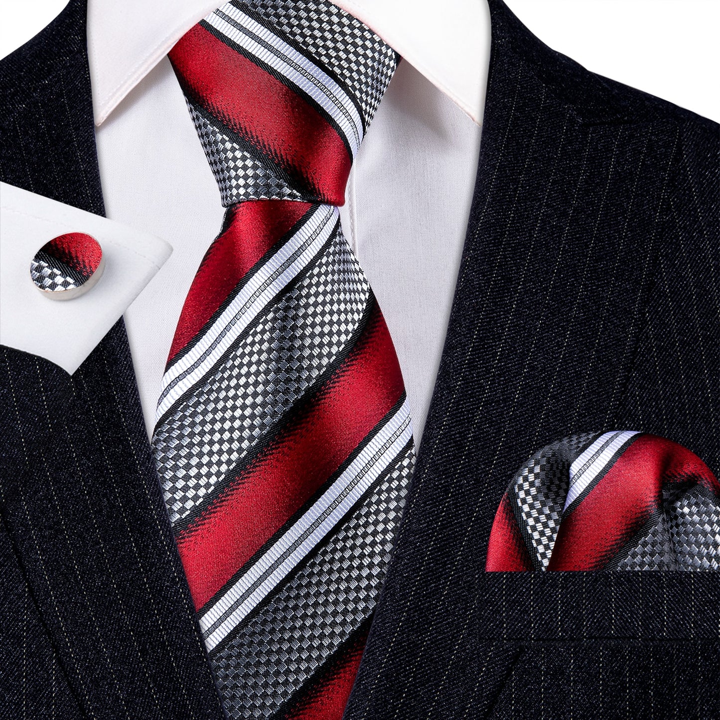 Striped Silk Tie Set