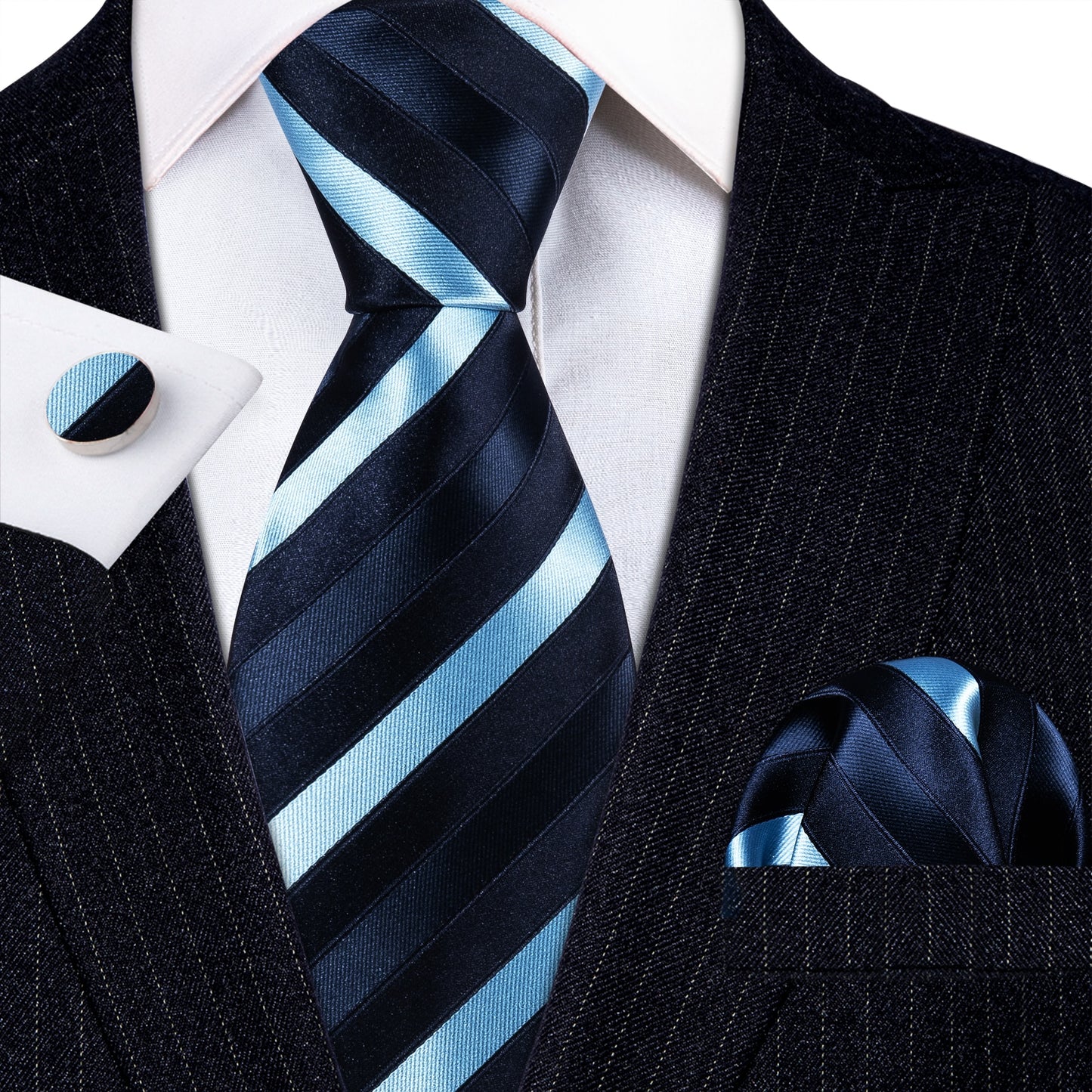 Striped Silk Tie Set