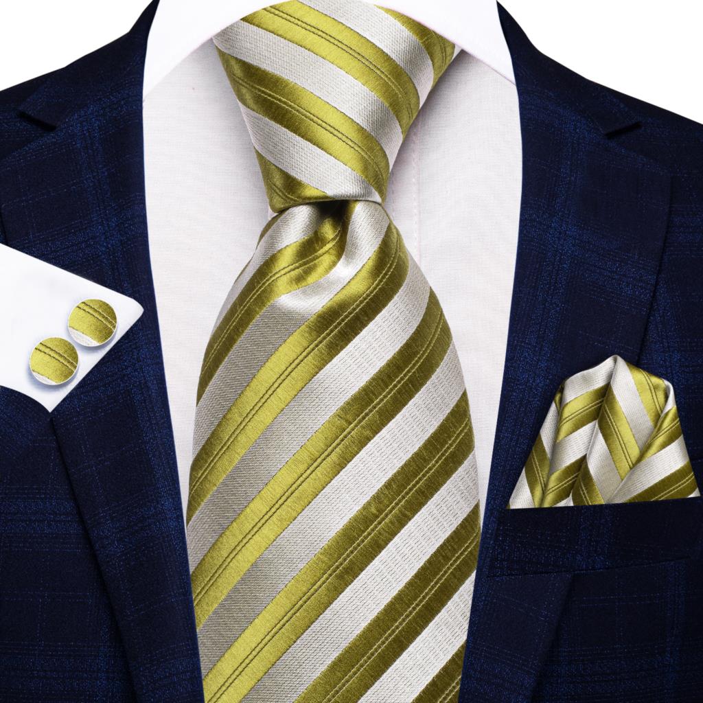 Striped Silk Business Tie Set