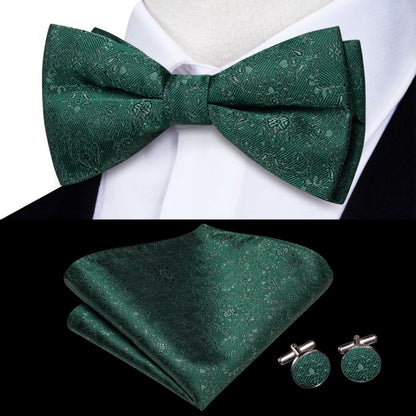 Solid Silk Pre-tied Bow Tie