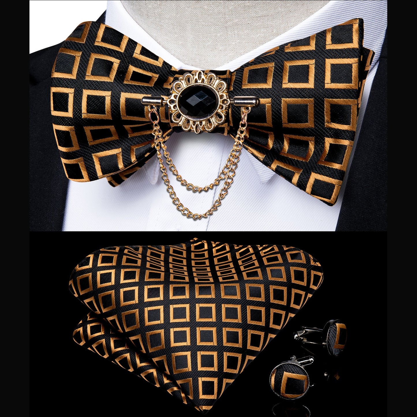 Exqusite Mens Self-tie Bowties Set