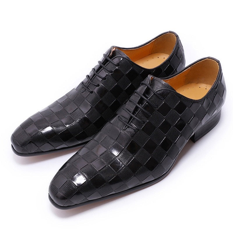 Plaid Print Mens Shoes