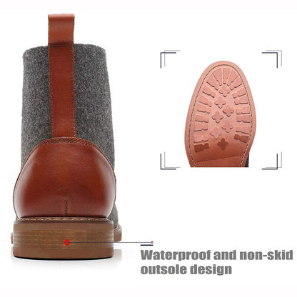 Men's Patchwork Ankle Boots