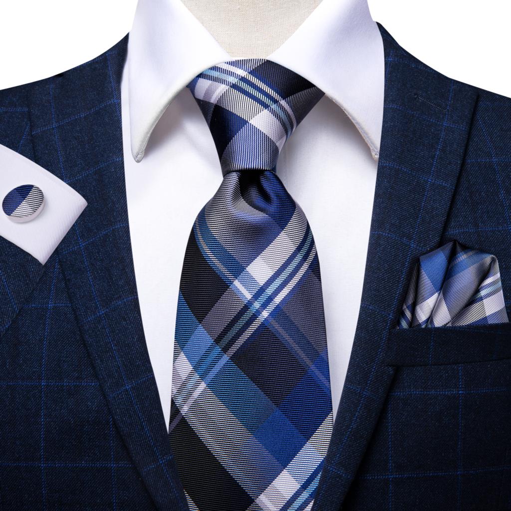 Fashion Plaid Silk Tie Set