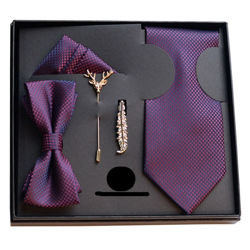 Gift Box Luxury Mens Tie Set