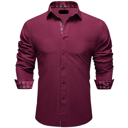 Luxury Solid Sleeve Dress Shirt