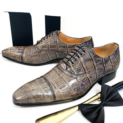 Italian Crocodile Pattern Shoes