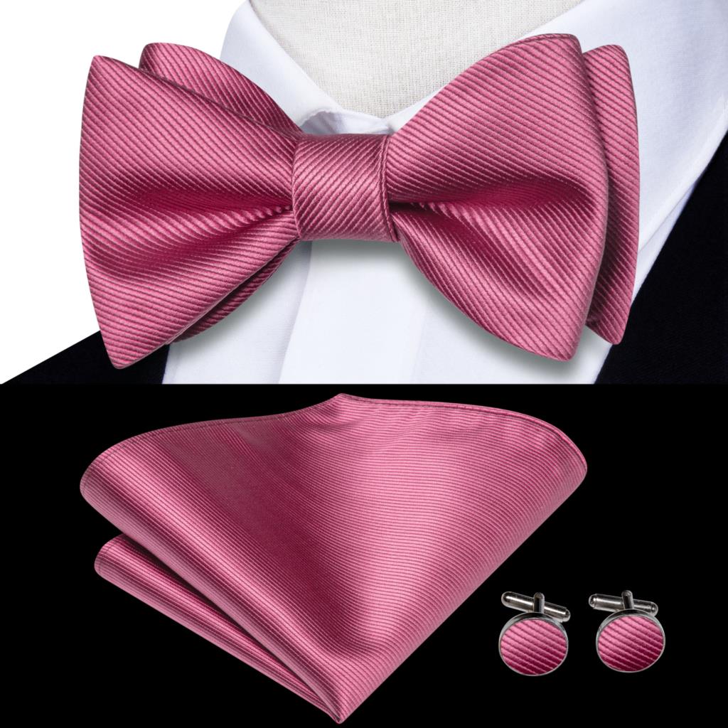 Jacquard Silk Mens Self Bow Tie