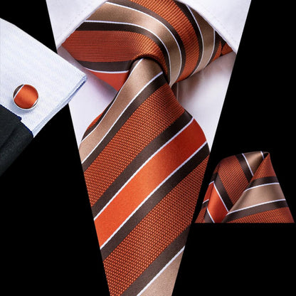 Orange Silk Elegent Tie