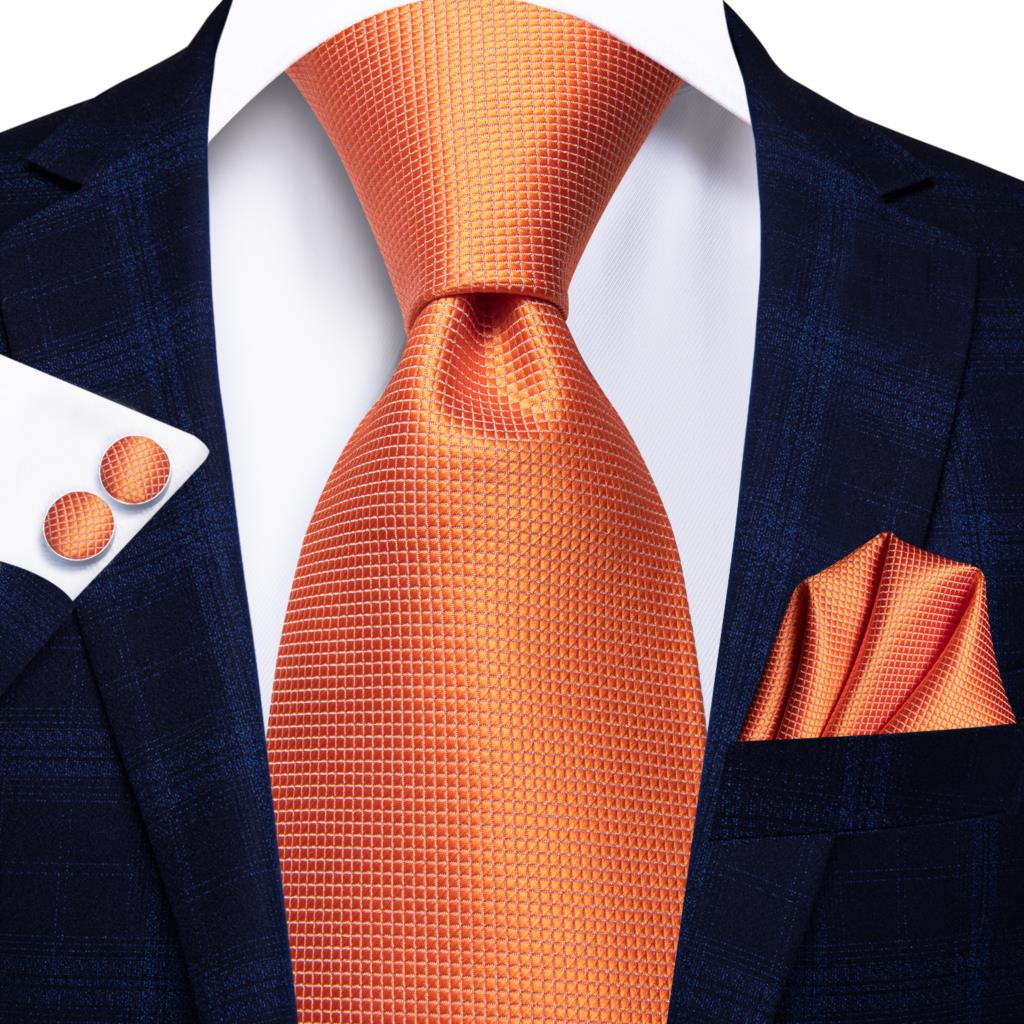 Orange Silk Elegent Tie