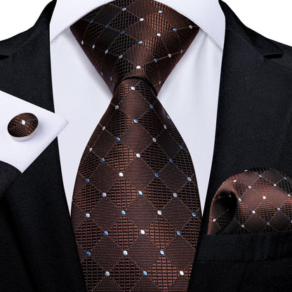 White Dot Black Silk Ties