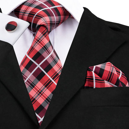 Fashion Plaid Silk Tie Set