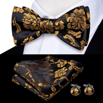 Jacquard Silk Mens Self Bow Tie