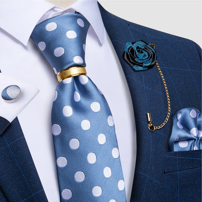 Luxury Paisley Solid Tie Set