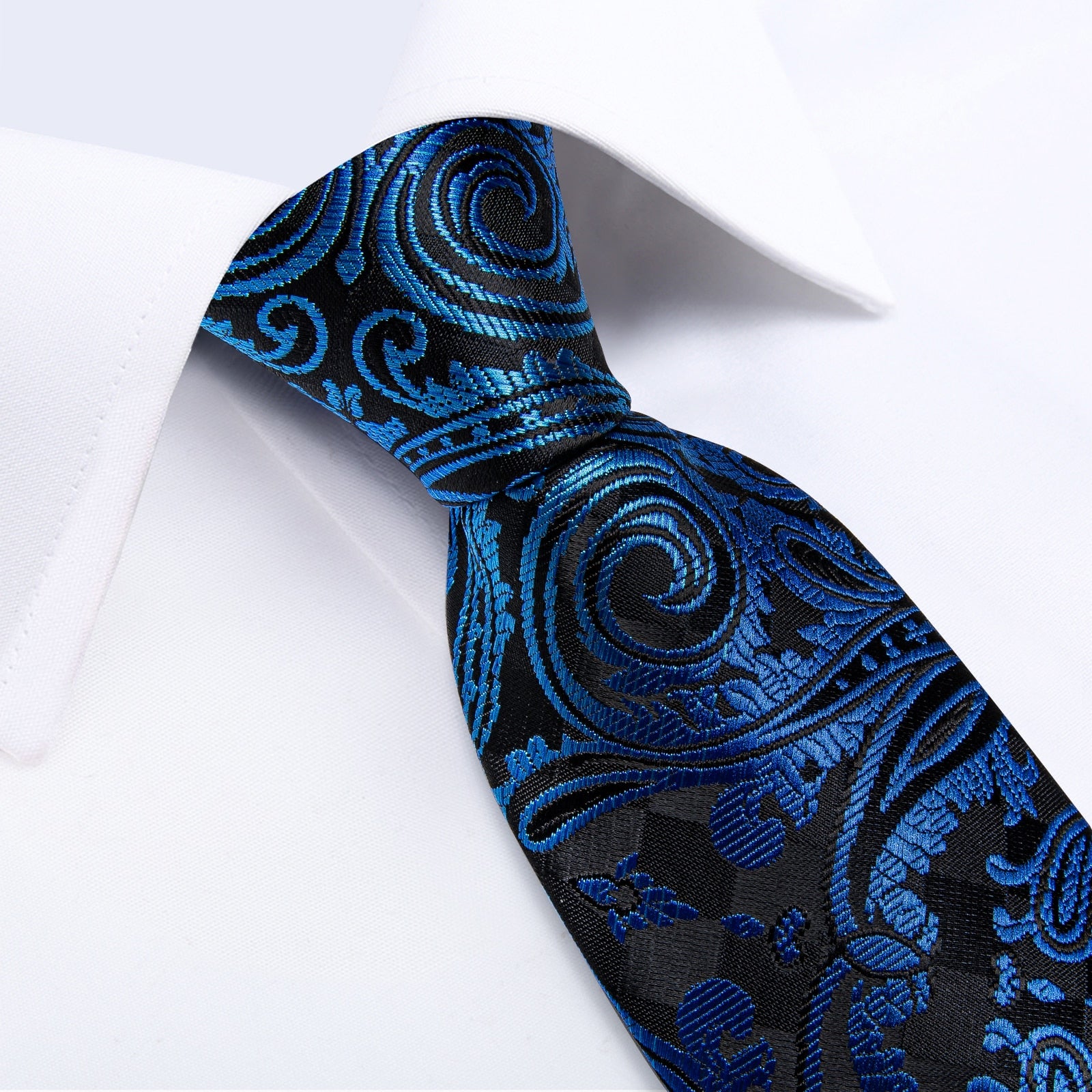 Paisley Blue Silk Ties Set