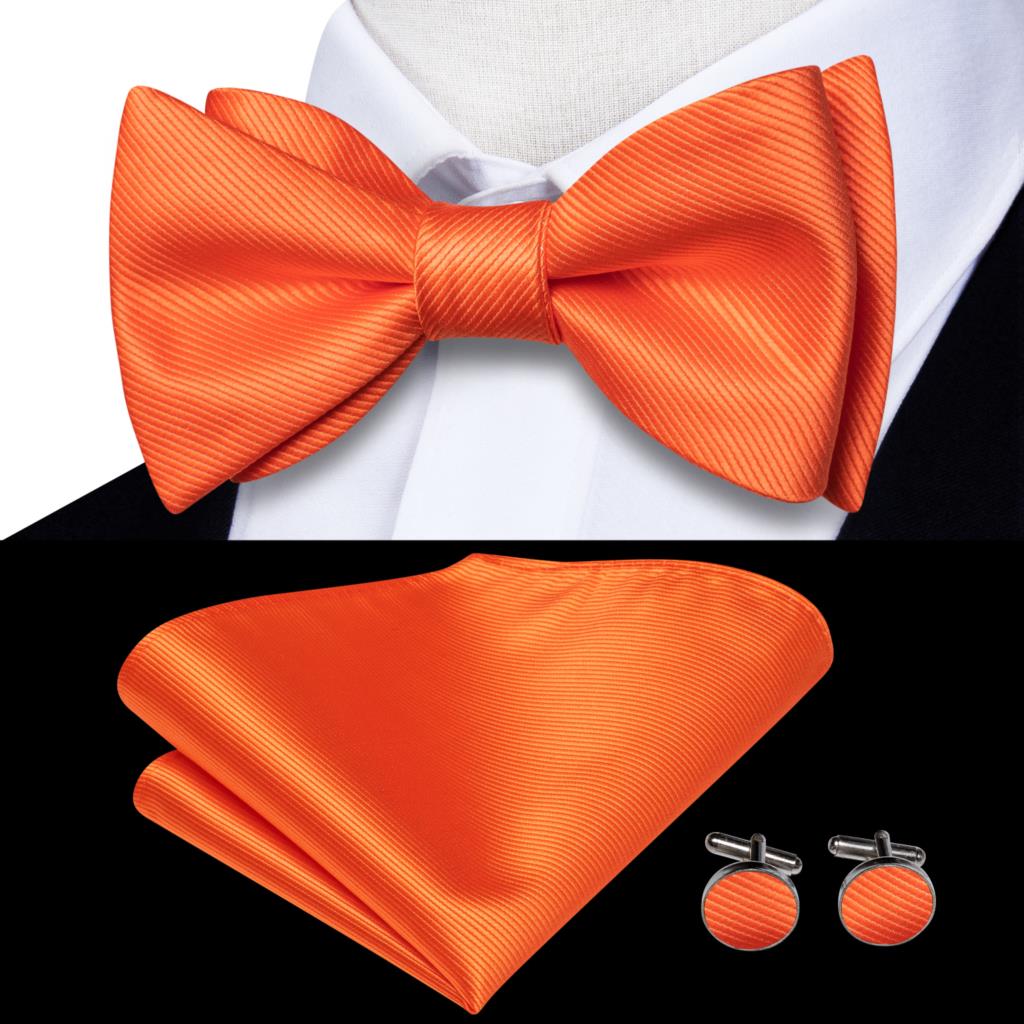 Jacquard Silk Mens Self Bow Tie