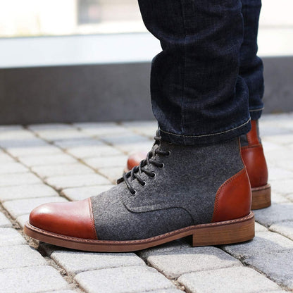 Men's Patchwork Ankle Boots