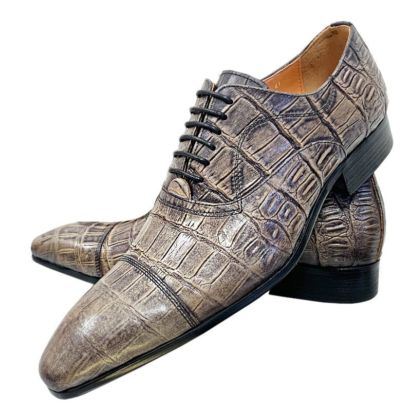 Italian Crocodile Pattern Shoes