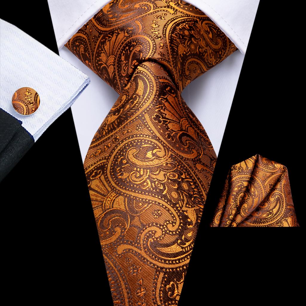 Orange Silk Elegent Tie