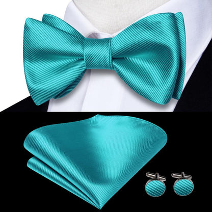 Jacquard Silk Mens Self Bow Tie