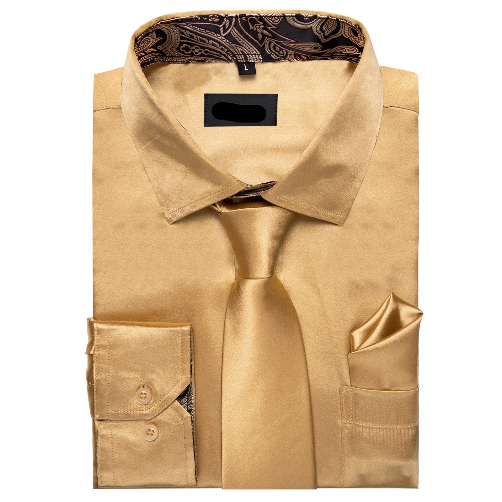 Long Sleeve Satin Dress Shirt