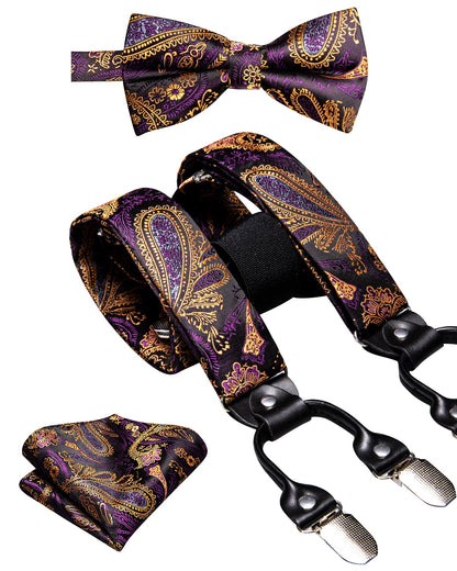 Luxury Bow Tie & Elastic Suspenders