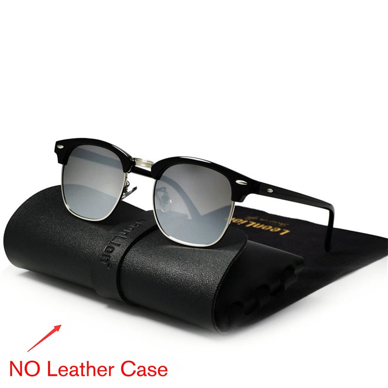 Semi Rimless Retro Sunglasses