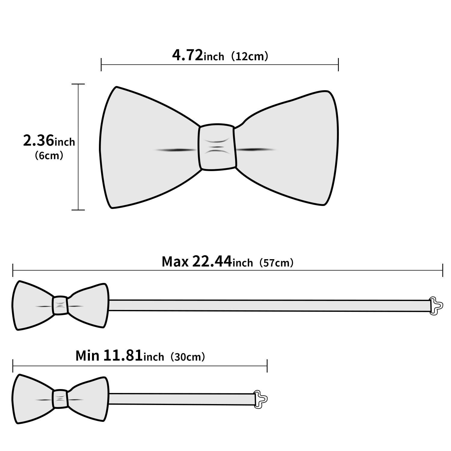 Solid Silk Pre-tied Bow Tie