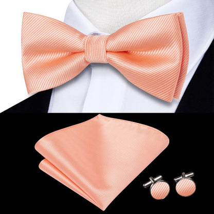 Solid Silk Pre-tied Bow Tie