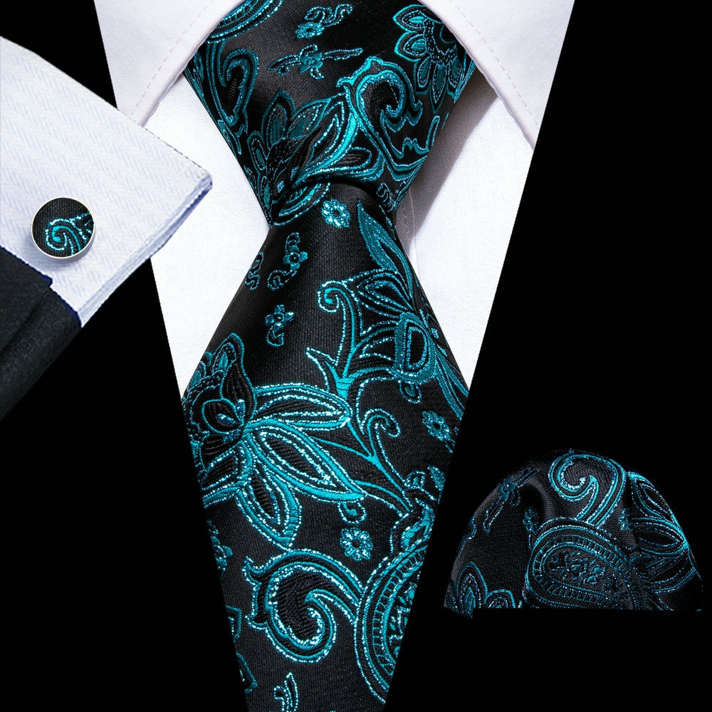 Floral Silk Tie Hanky Set