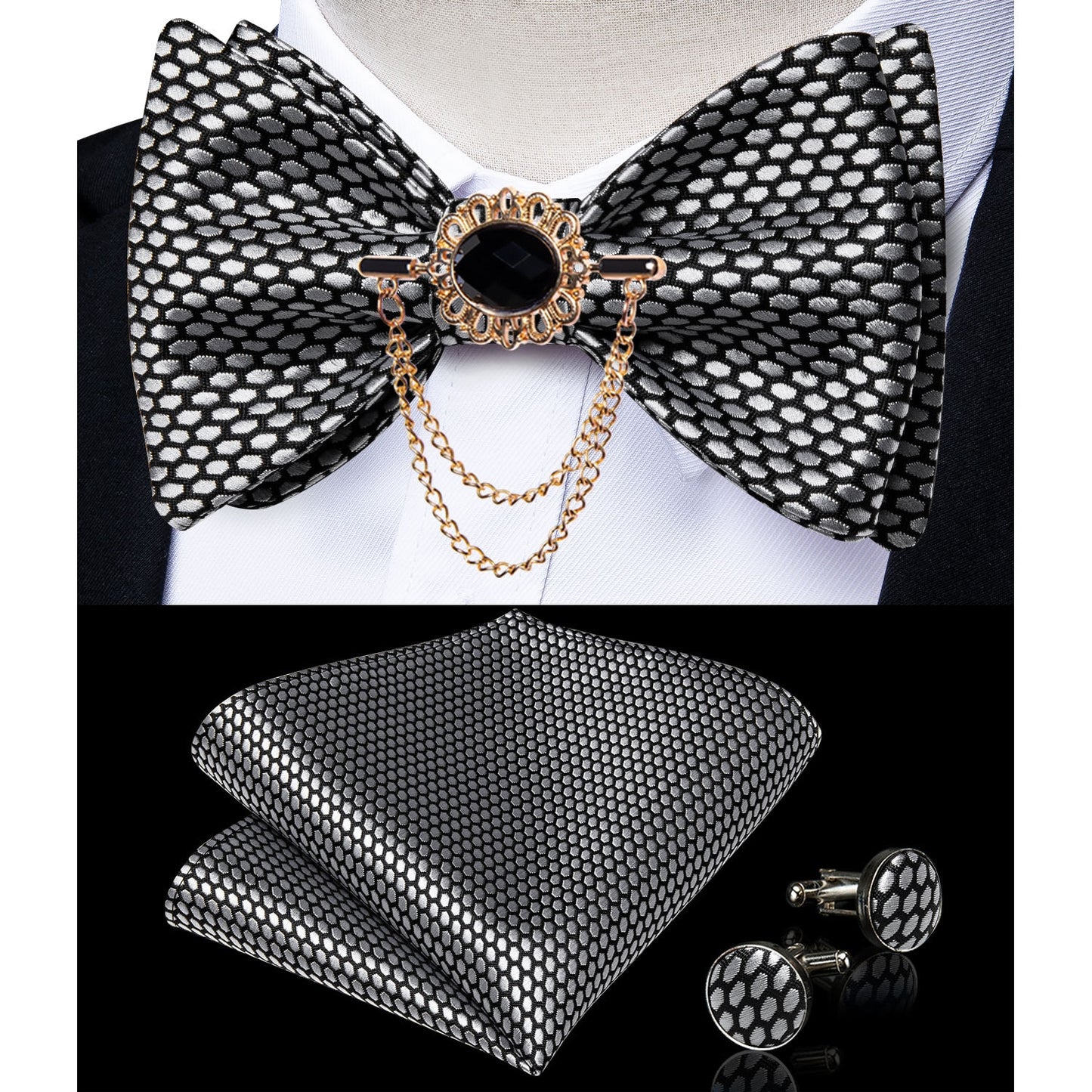 Exqusite Mens Self-tie Bowties Set