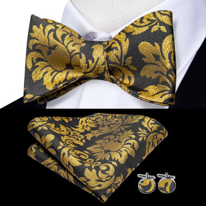 Jacquard Silk Mens Self Bow Tie