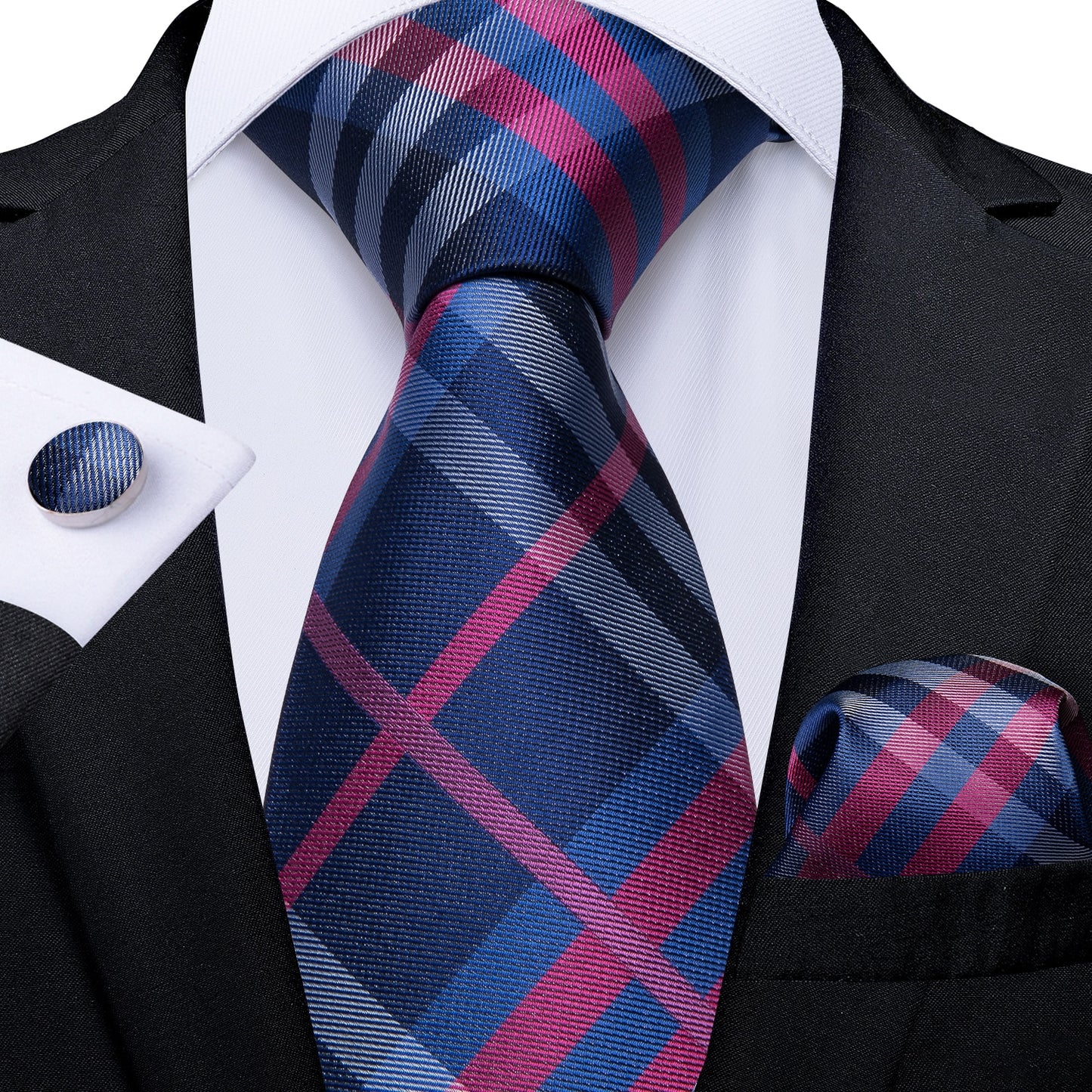 Tie Hanky Cufflinks Set