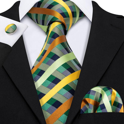 Plaid Silk Tie Set