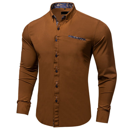 Mens Solid Long Sleeve Shirts