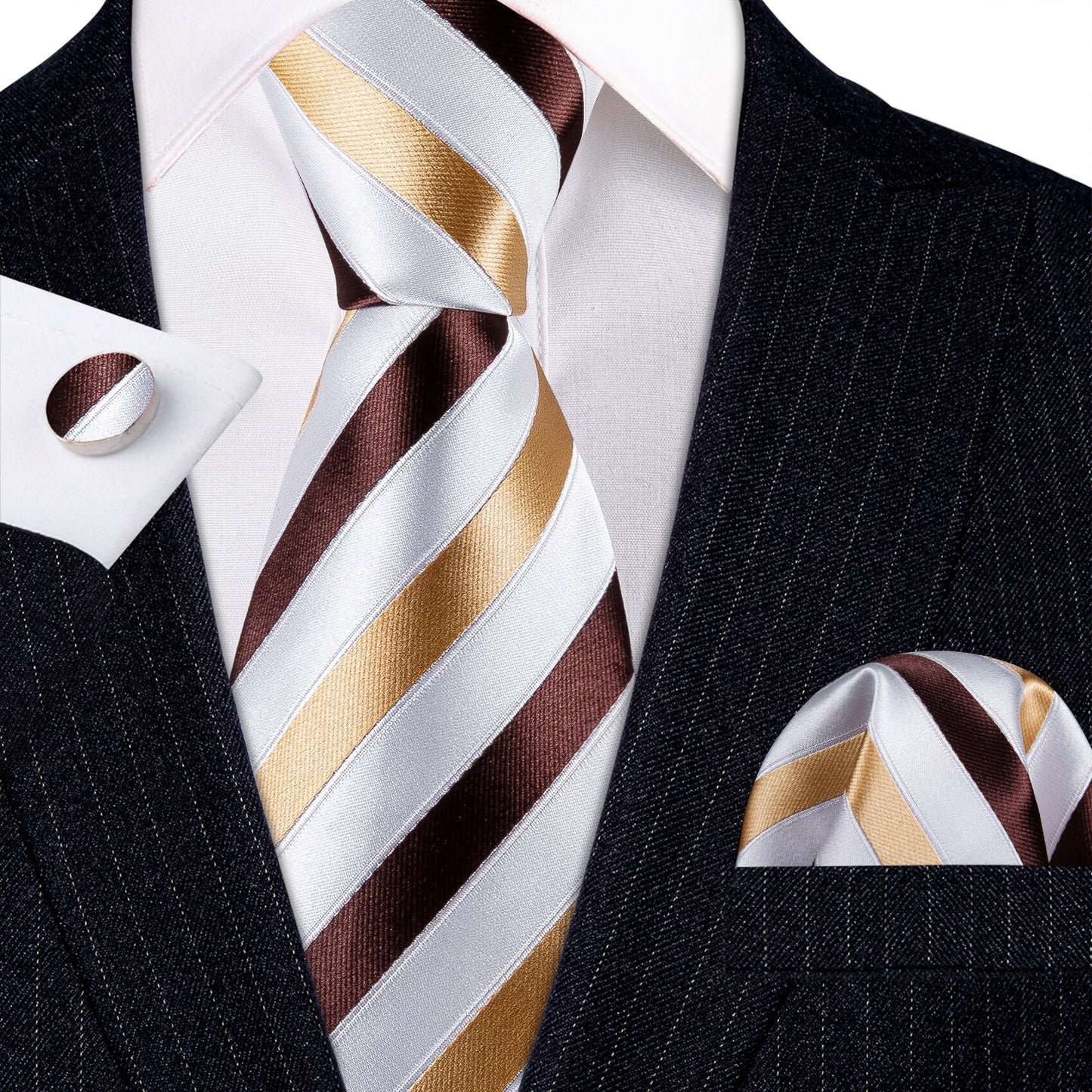 Striped Silk Tie Set