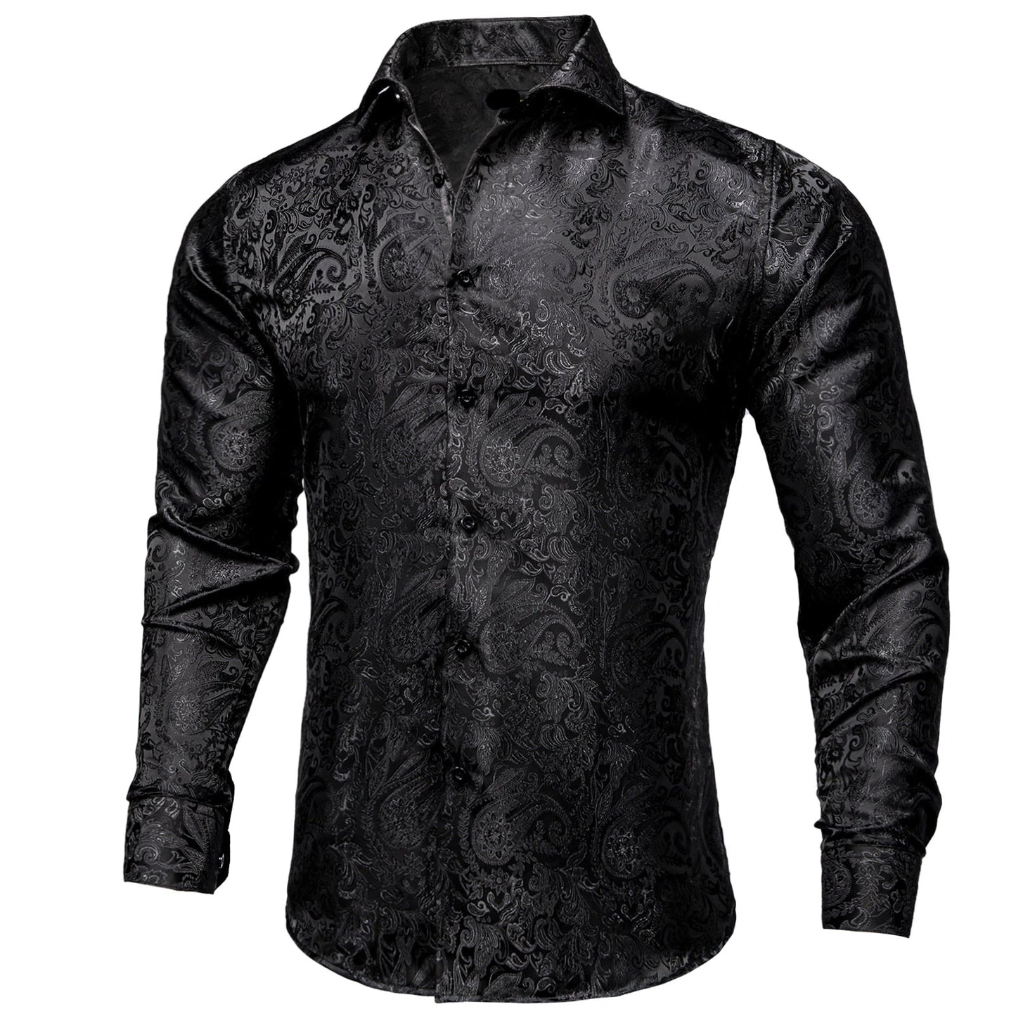 Mens Long Sleeve Paisley Dress Shirts