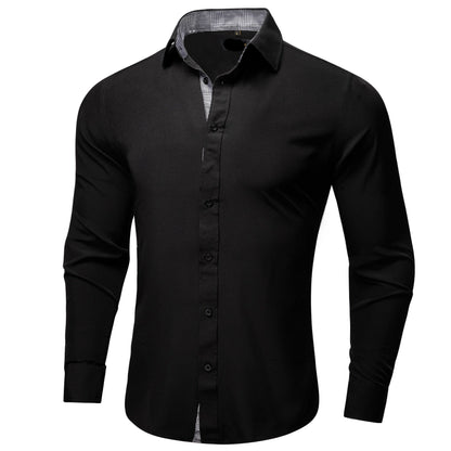 Luxury Solid Sleeve Dress Shirt