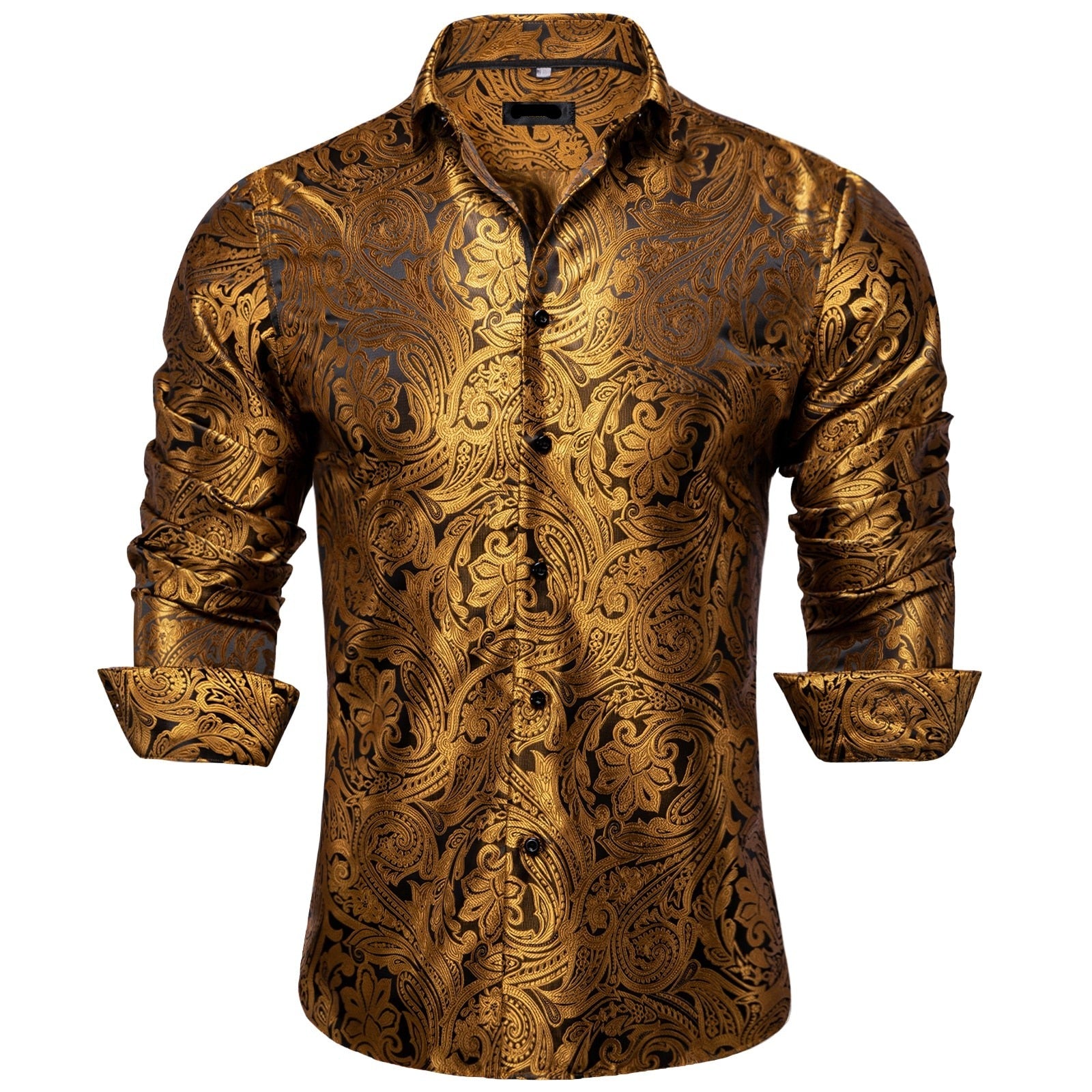 Long Sleeve Paisley Silk Shirts