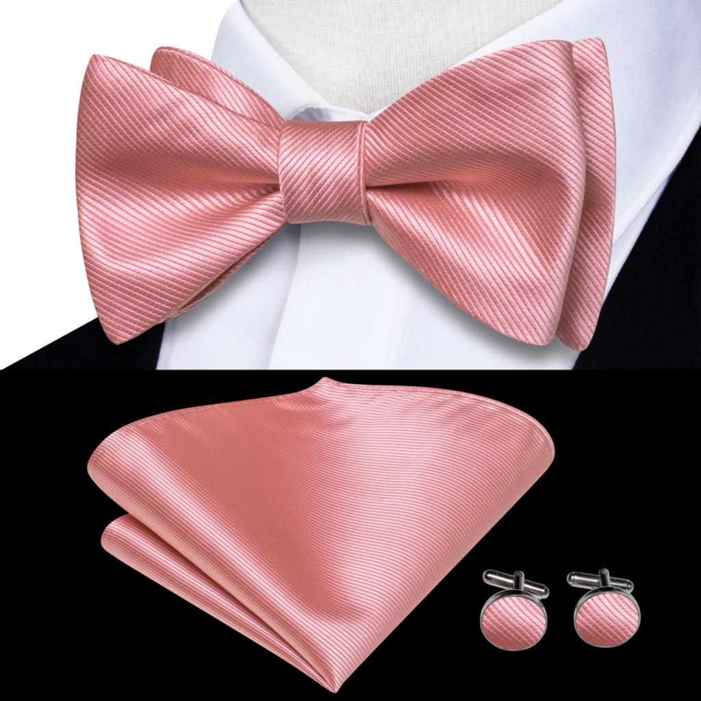 Jacquard Silk Mens Self Bow Tie