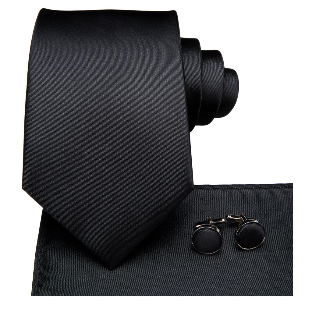 Black Paisley Silk Tie Set