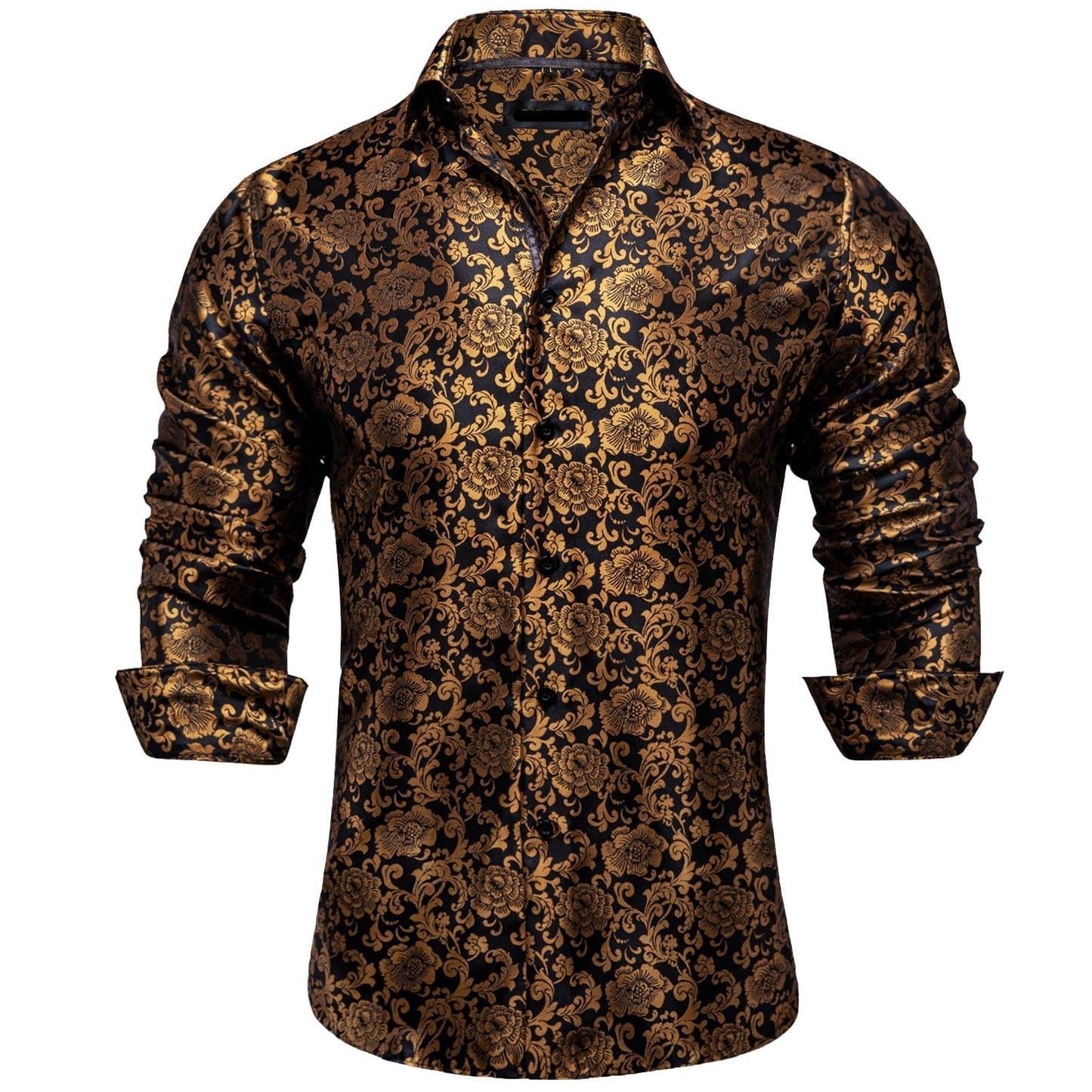 Long Sleeve Paisley Silk Shirts