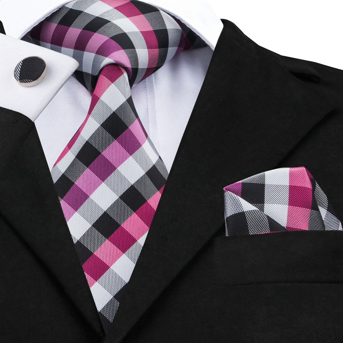 Fashion Plaid Silk Tie Set