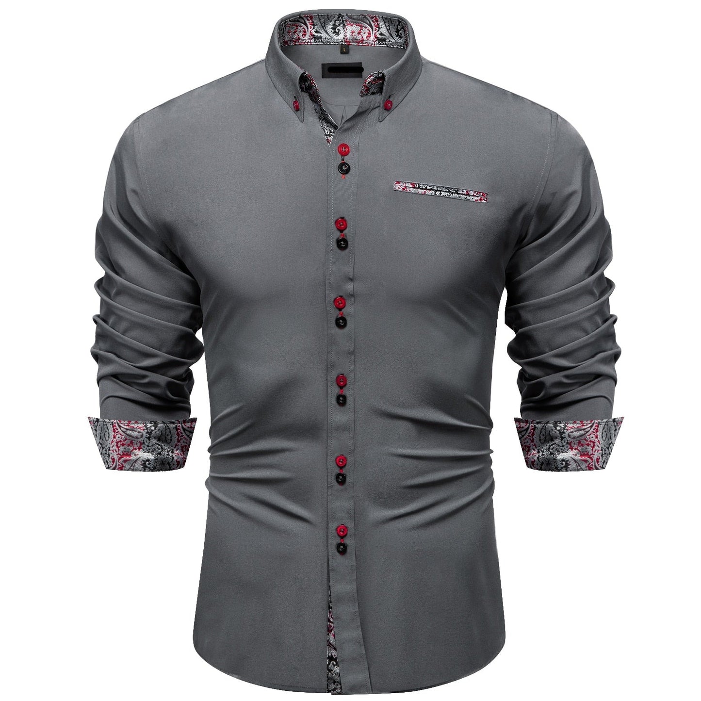 Mens Solid Long Sleeve Shirts